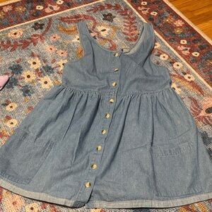 Vintage Blue Denim Button-Down Dress